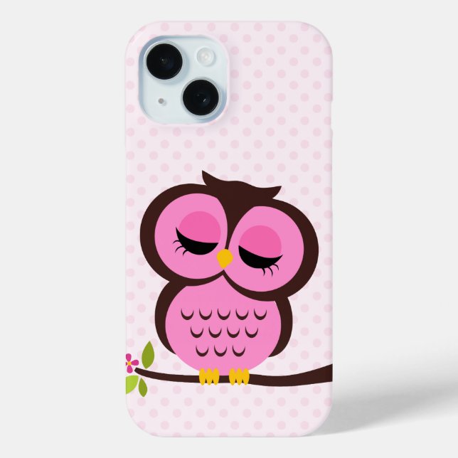 Pink Owl Case-Mate iPhone Case (Back)
