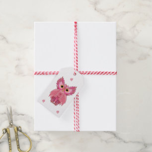 Pink Owl Gift Tags