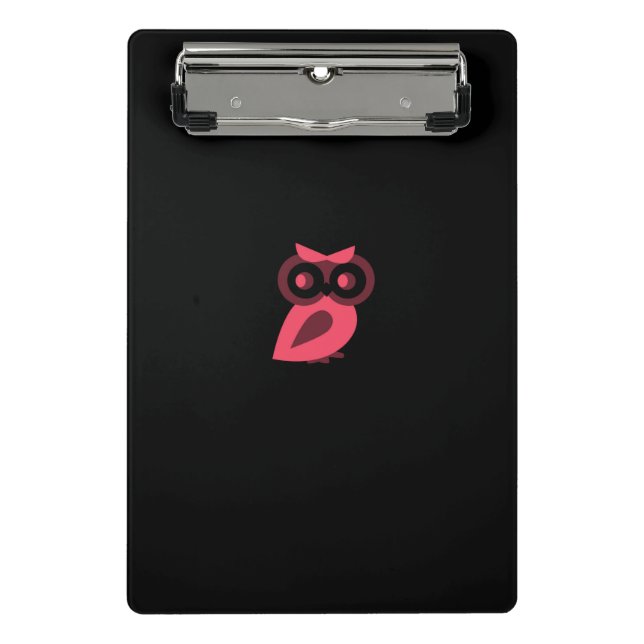 Pink Owl Mini Clipboard (Front)