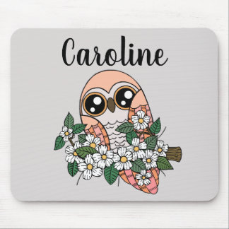 Pink Owl Personalised Standard Mouse Pad