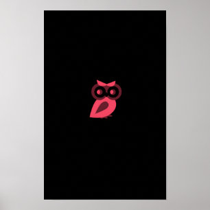 Pink Owl Poster