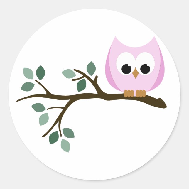 Pink Owl Stickers (Front)