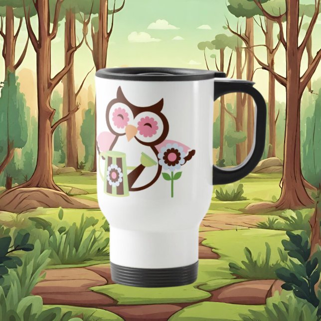 Pink Owl travel mug (Creator Uploaded)