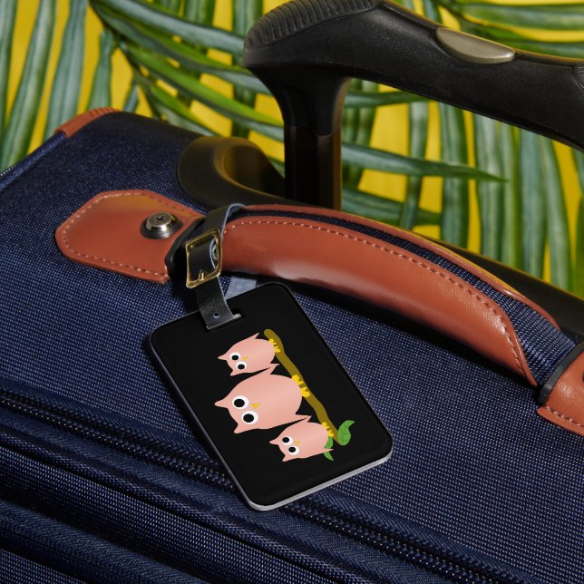 Pink Owls Design  Luggage Tag (Front Insitu 1)