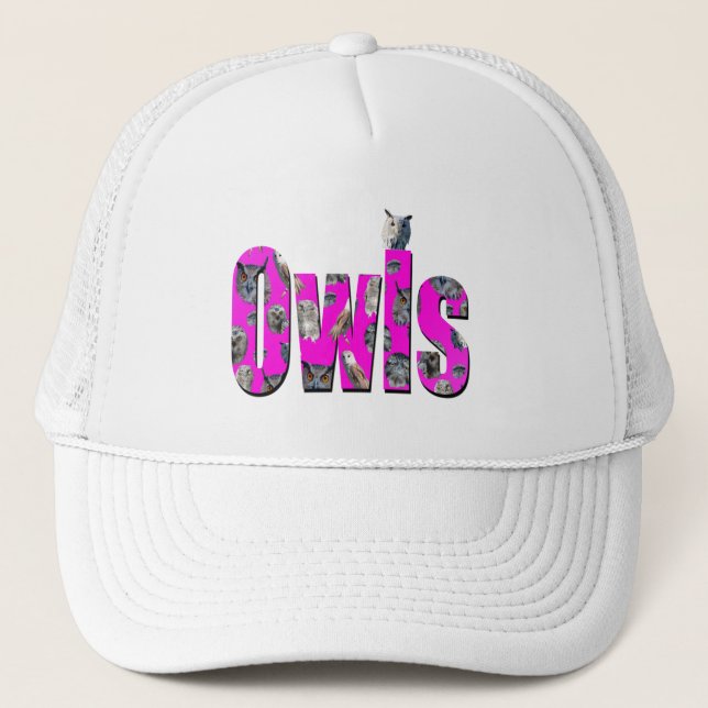 Pink Owls Dimensional Picture Logo, Trucker Hat (Front)