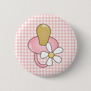 Pink Pacifier 6 Cm Round Badge