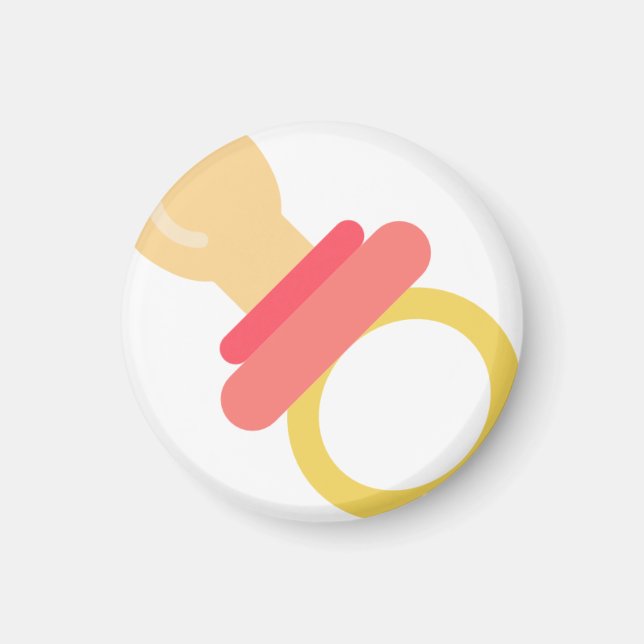 pink pacifier magnet (Front)