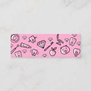 Pink Paediatrics Dentist Dental Care for Childs Mini Business Card