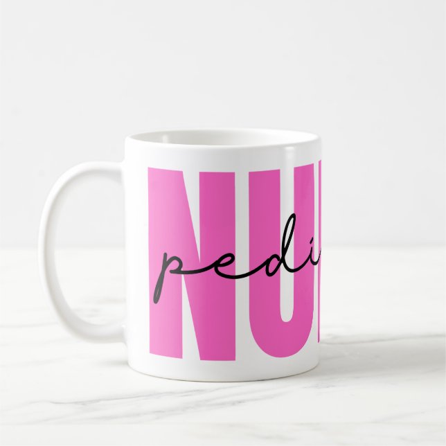 Pink Paediatrics Nurse Mug (Left)