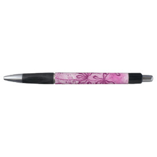 Pink Paint Splatter & Lilies