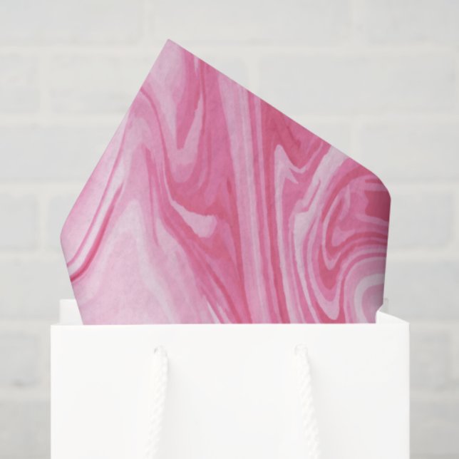 Pink Paint Swirl Art Modern Colorful Fun Tissue Paper (Gift Bag)