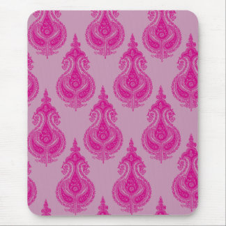 Pink paisley customisable name mouse pad
