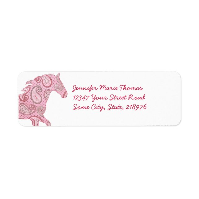 Pink Paisley Horse (Front)