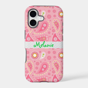 Pink  Paisley iPhone Monogram Custom