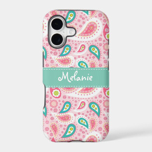 Pink Paisley iPhone Monogram Custom