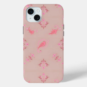 Pink Paisley Pattern iPhone 15 Mini Case