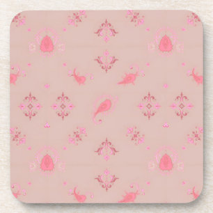 Pink Paisley Pattern Coaster