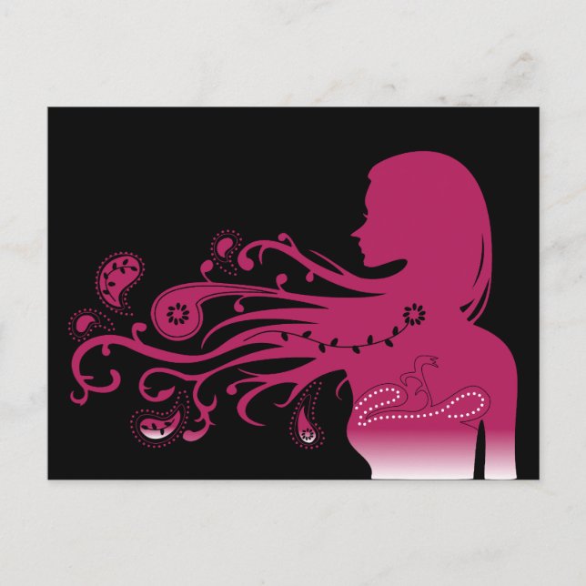 pink paisley postcard (Front)