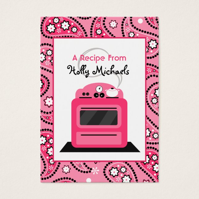 Pink Paisley & Retro Stove Recipe (Front)