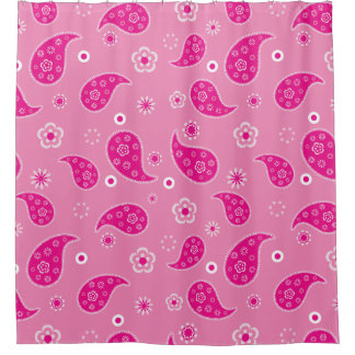 Pink Paisley Shower Curtain