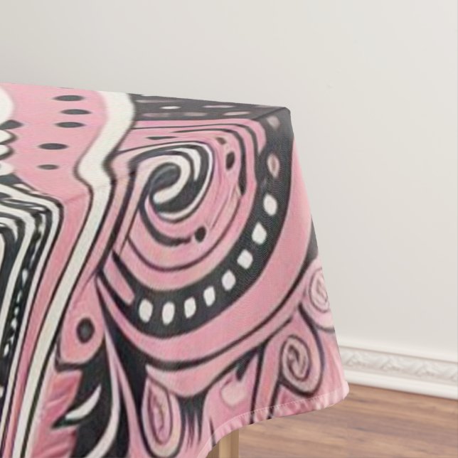 Pink Paisley The Home Studio Tablecloth (In Situ)