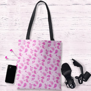 Pink Paisley Tote Bag