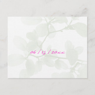 Pink Pale Branches RSVP Card