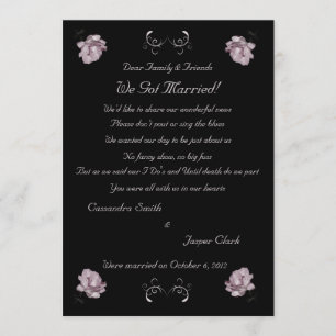 Pink Pale Roses Elopement 2 Announcement
