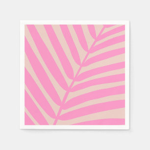 Pink Palm Leaf Napkin