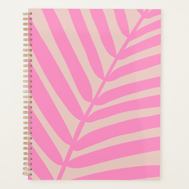 Pink Palm Leaf Planner (Front)