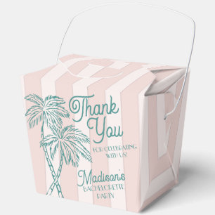Pink Palm Spring Pastel Beach Bachelorette Party Favour Box