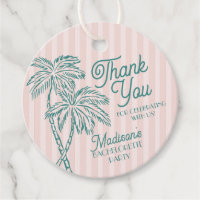 Pink Palm Spring Pastel Beach Bachelorette Party
