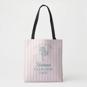 Pink Palm Spring Pastel Beach Bachelorette Party T Tote Bag