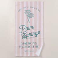Pink Palm Spring Pastel Beach Bachelorette Party