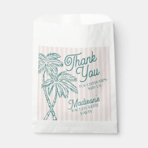 Pink Palm Spring Pastel Beach Party Favour Bags