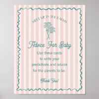 Pink Palm Springs Pastel Beach Advice for Baby