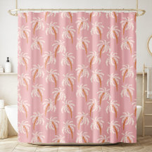 Pink Palm Tree Boho Tropical Coastal