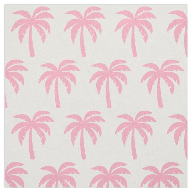 Pink Palm Tree Fabric (Swatch)