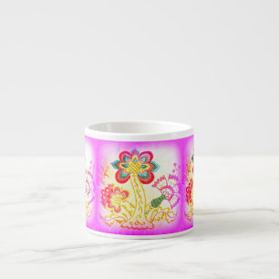 pink palm trees espresso mug