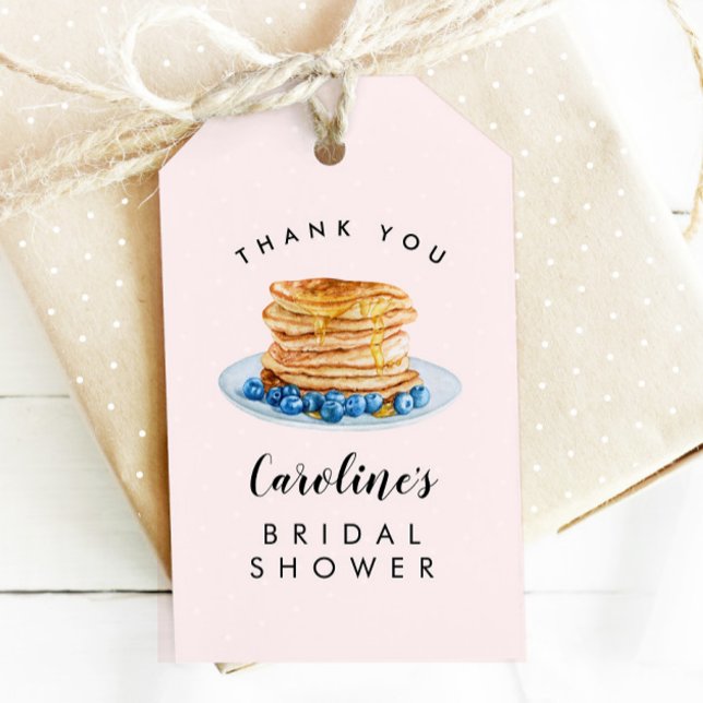 Pink Pancake Bridal Shower Brunch Favour Tag (Creator Uploaded)
