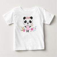 Pink Panda Adorable Girly T-shirt