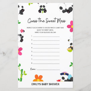 Pink Panda Baby Shower Game