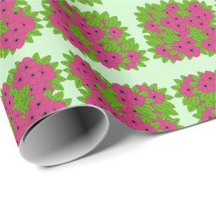 Pink Pansy Wrapping Paper