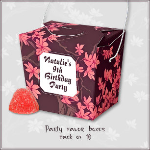 Pink Paper Crane Origami Cherry Blossom Favour Box