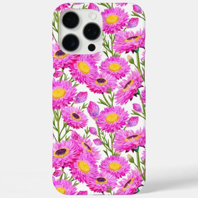 Pink Paper Daisies Floral Blooms  Case-Mate iPhone Case (Back)