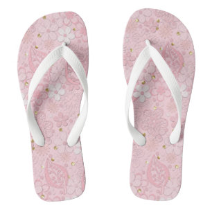 Pink paper flowers jandals