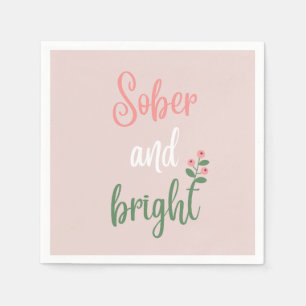 Pink Paper Napkins for a Sobriety Holiday Party