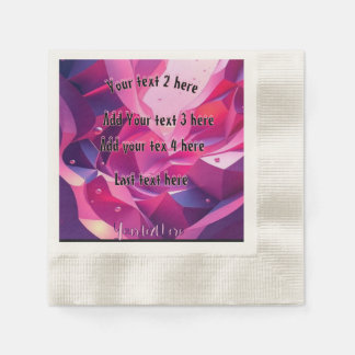 Pink paper party napkin