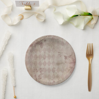 pink paper plate