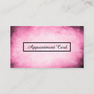 pink parchment appointment reminder card